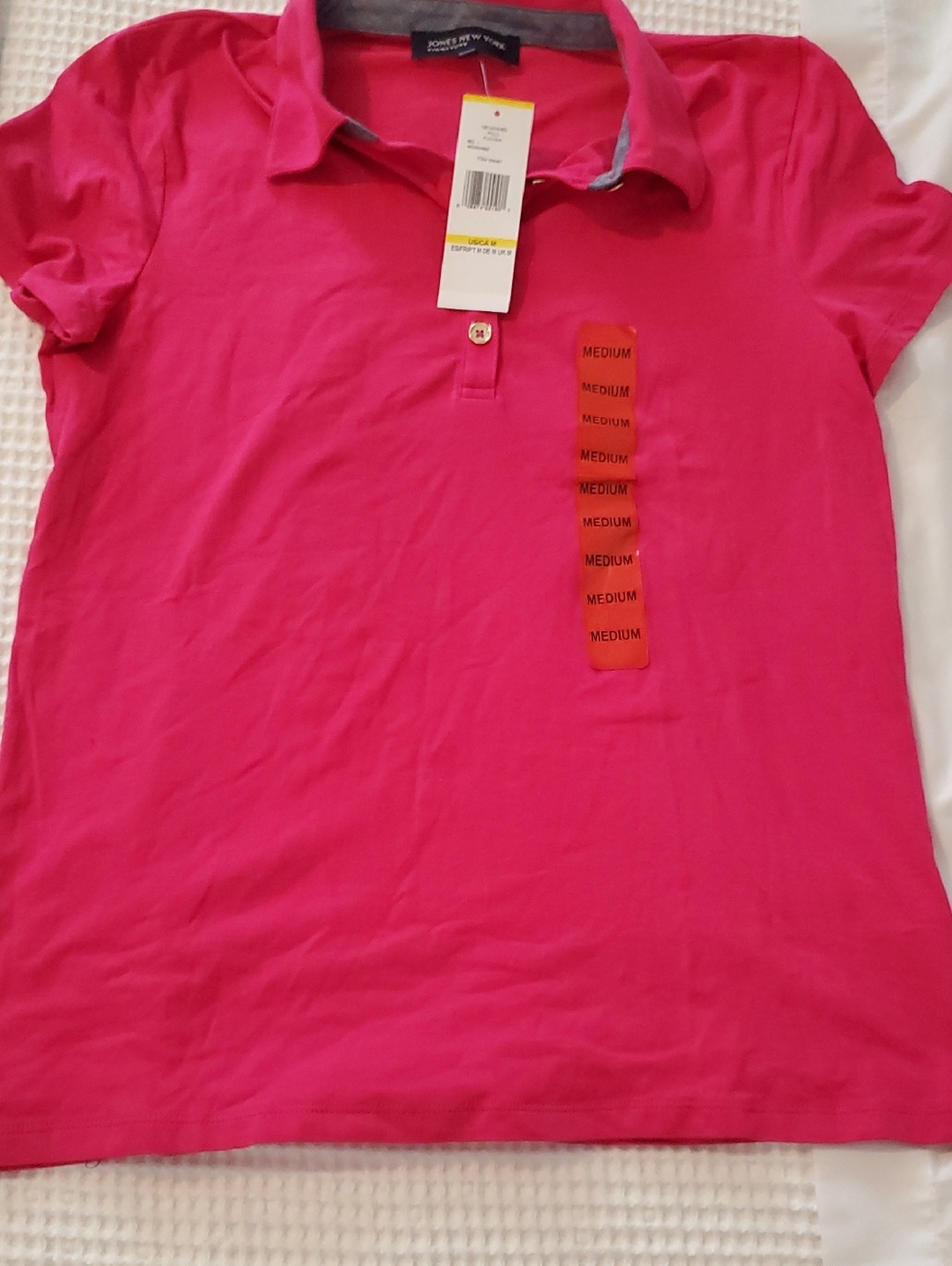 Jones New York Pink Polo Shirt SIZE M